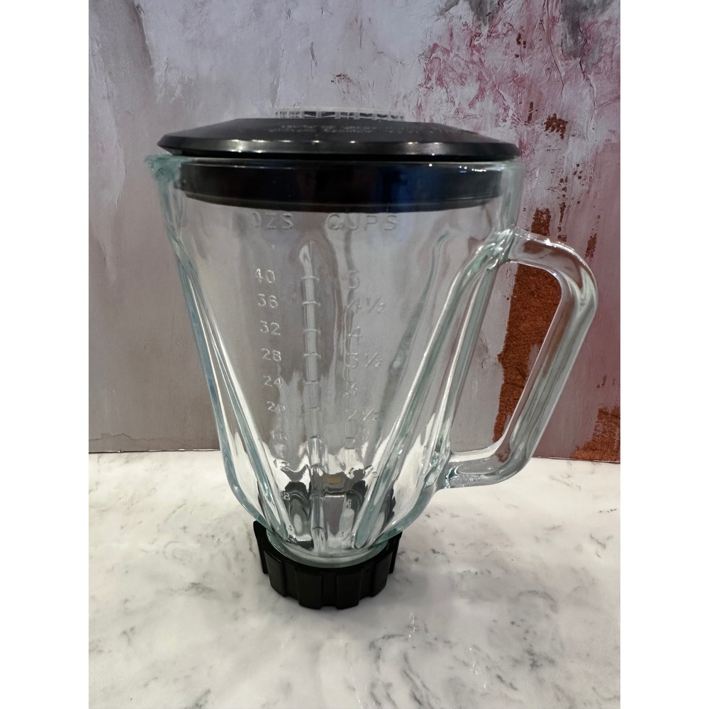 Oster 5 Cup Glass Blender Jar Replacement Pitcher Lid Blade Assembly 40oz Clear